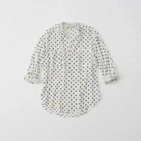 Abercrombie Pattern Tie Front Blouse Medium - Picture 1 of 5